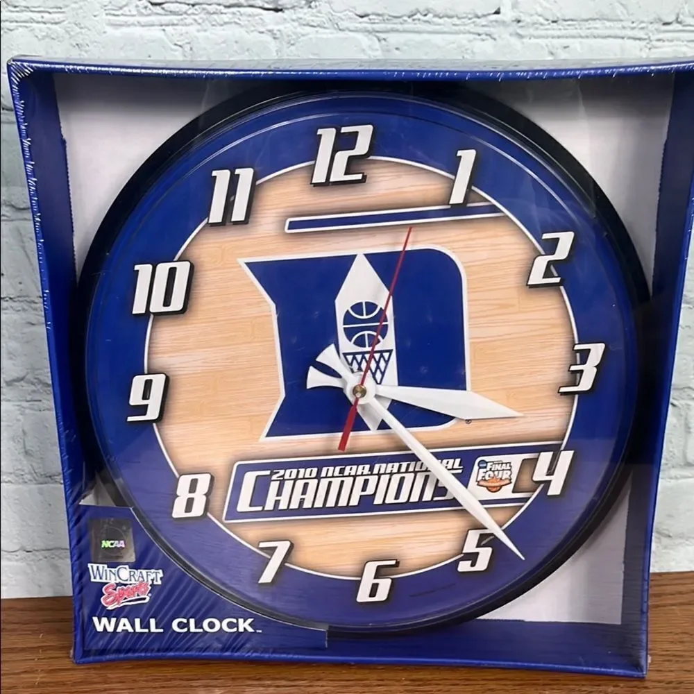 Duke University 2010 National Basketball Championship WinCraft Wall Clock NIB